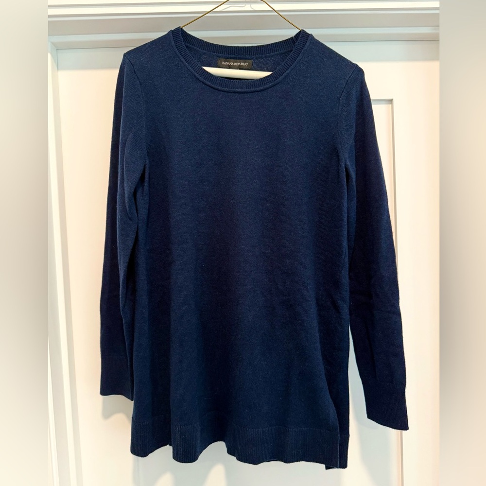 Banana Republic Split Hem Feather Touch Tunic Sweater NWT